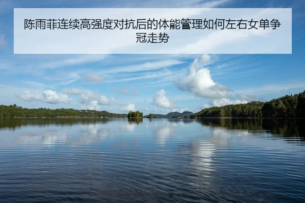 陈雨菲连续高强度对抗后的体能管理如何左右女单争冠走势